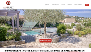 Réalisation du site internet de l'agence immobilière Immoconcepte